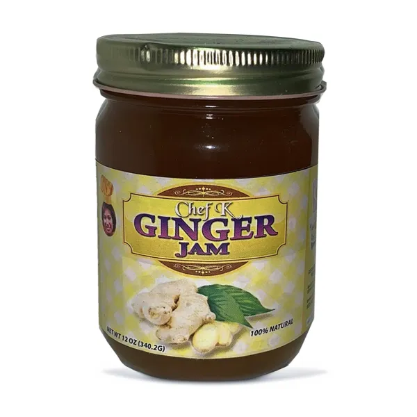 Chef K, Inc. | Ginger Jam – 12 oz | Sweet & Spicy Ginger Spread | Natural Preserves