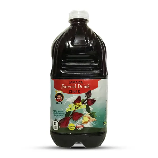 Chef K, Inc. | Unsweetened Sorrel Drink – No Added Sugar | Natural Flavor | 64 oz