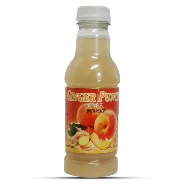 Chef K, Inc. | Ginger Punch with Peach – Sweet & Spicy Peach-Ginger Blend- 16 oz